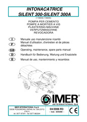 IMER 1106035 Operating, Maintenance, Spare Parts Manual