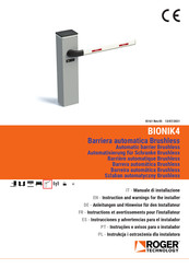 Roger Technology BIONIK4 BI/004 Instruction And Warnings For The Installer