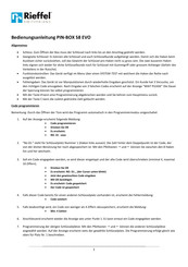 Rieffel PIN-BOX S8 EVO Operating Instructions Manual