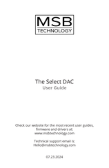 MSB Technology The Select DAC User Manual