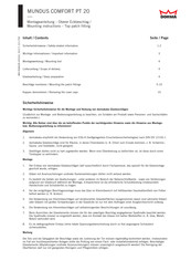 Dorma MUNDUS COMFORT PT 20 Mounting Instructions