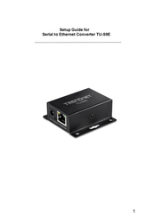TRENDnet TU-S9E Setup Manual