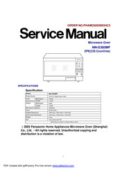 Panasonic NN-G385MF Service Manual