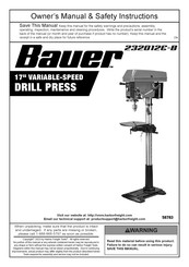 Harbor Freight Tools Bauer 232012E-B Owner's Manual & Safety Instructions