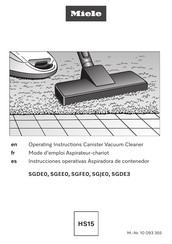 Miele SGDE3 Operating Instructions Manual