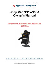 Shop-Vac SS12-350A User Manual