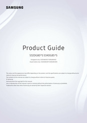 Samsung S34DG852SM Product Manual