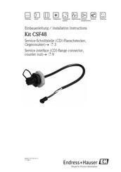Endress+Hauser Kit CSF48 Installation Instructions Manual