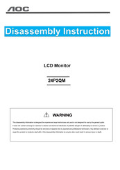 AOC 24P2QM Disassembly Instructions Manual