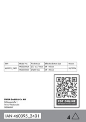 LIVARNO home 460095 2401 Operation And Safety Notes