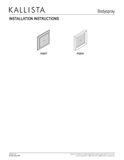 Kallista P22077 Installation Instructions Manual