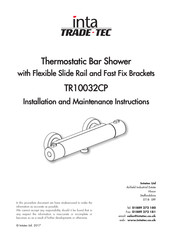 Inta TRADE-TEC TR10032CP Installation And Maintenance Instructions Manual