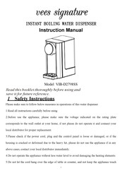 Vees Signature VIB-D2798SS Instruction Manual