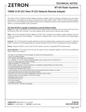ZETRON TN856 Technical Notes
