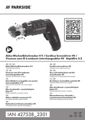 Parkside 427538 2301 Translation Of The Original Instructions