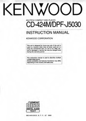 Kenwood CD-424M Instruction Manual