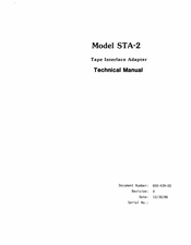 ZETACO STA-2 Technical Manual