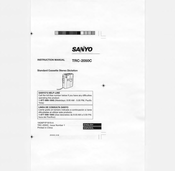 Sanyo TRC-2050C Instruction Manual