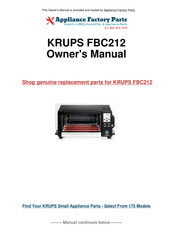 Krups FBC212 Manual