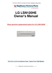 LG LSN120HE Installation Manual