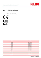 Riello 3477785 Installation, Use And Maintenance Instructions
