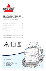Bissell SPOTCLEAN TURBO 3911F Quick Start Manual