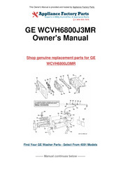 GE WCVH6800J3MR Owner's Manual & Installation Instructions