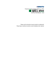 Herutu WCL plus Instruction Manual
