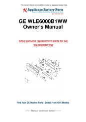 GE WLE6000B1WW Owner's Manual