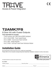 Altronix TROVE T2AMK7F8 Installation Manual