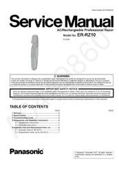 Panasonic ER-RZ10 Service Manual