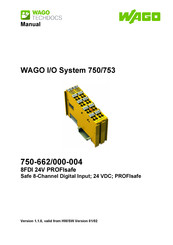 WAGO 8FDI 24V PROFIsafe 750-662/000-004 Manual