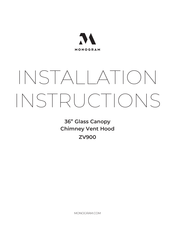 Monogram ZV900SLSS Installation Instructions Manual