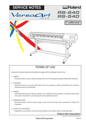 Roland VersaART RS-640 Service Notes