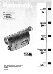 Panasonic NV-RX1A Operating Instructions Manual
