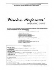 Peavey Wireless Performer Operating Manual