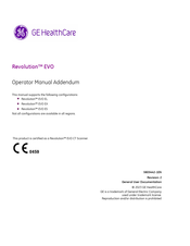 GE HealthCare Revolution EVO EL Instruction Manual