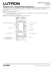 Lutron Electronics Maestro MS-Z101-V Series Application Note