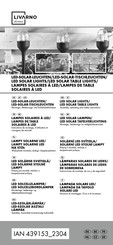 LIVARNO home 100372405 Assembly, Operating And Safety Instructions