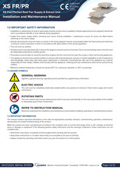 NuAire XS6PR Installation And Maintenance Manual