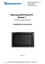 Wachendorff 1 Series Installation Instructions Manual