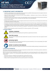 NuAire XS9WA Installation And Maintenance Manual