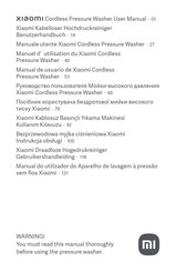 Xiaomi mi Cordless Pressure Washer User Manual