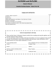Carrier DLFSCBH Owner's Manual