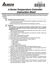 Delta Electronics DTA4848 Instruction Sheet