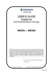 Pentair CODELINE 40E30N User Manual