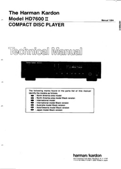 Harman Kardon HD7600II Technical Manual