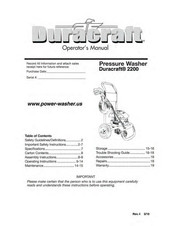 Duracraft 2200 Operator's Manual