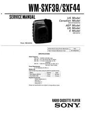 Sony WM-SXFS8 Service Manual