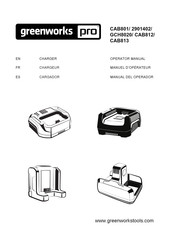 GreenWorks Pro GCH8020 Operator's Manual